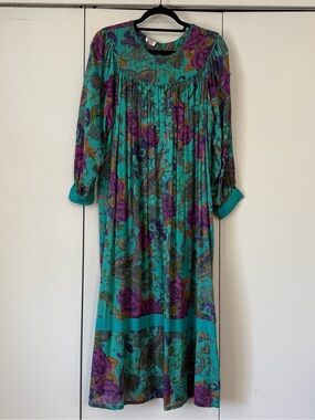 SUPER RARE Vintage Indian Gauze Dress Festival Wear Cottagecore Size S/M